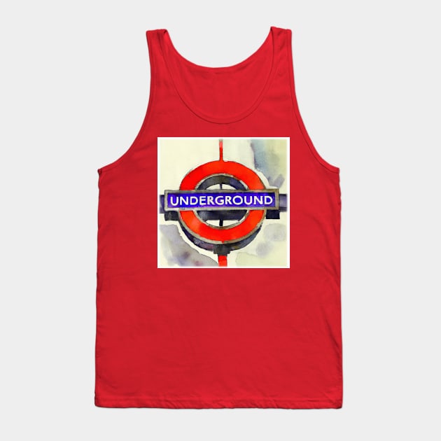 Abstract London Underground Sign Tank Top by Starbase79